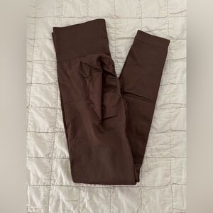 Brown High-Waisted Leggings